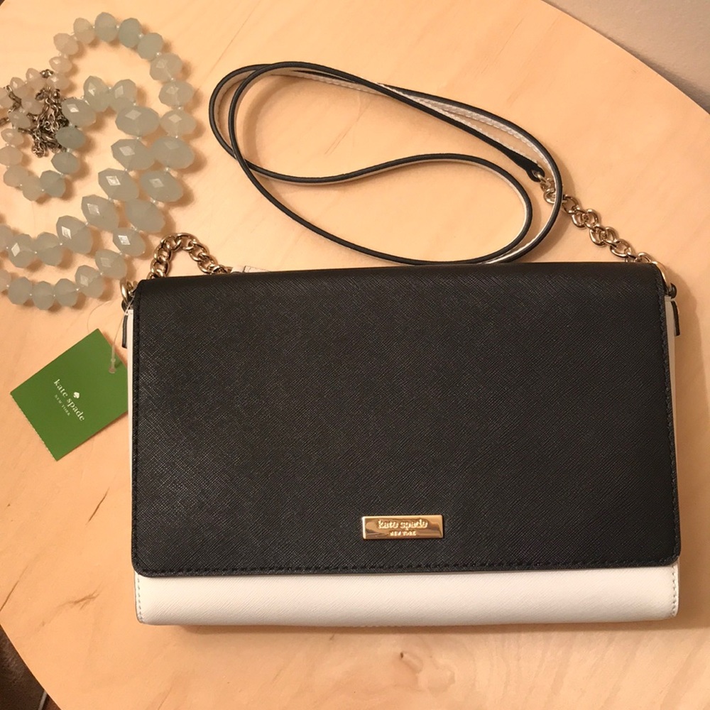 Black and white Kate Spade crossbody